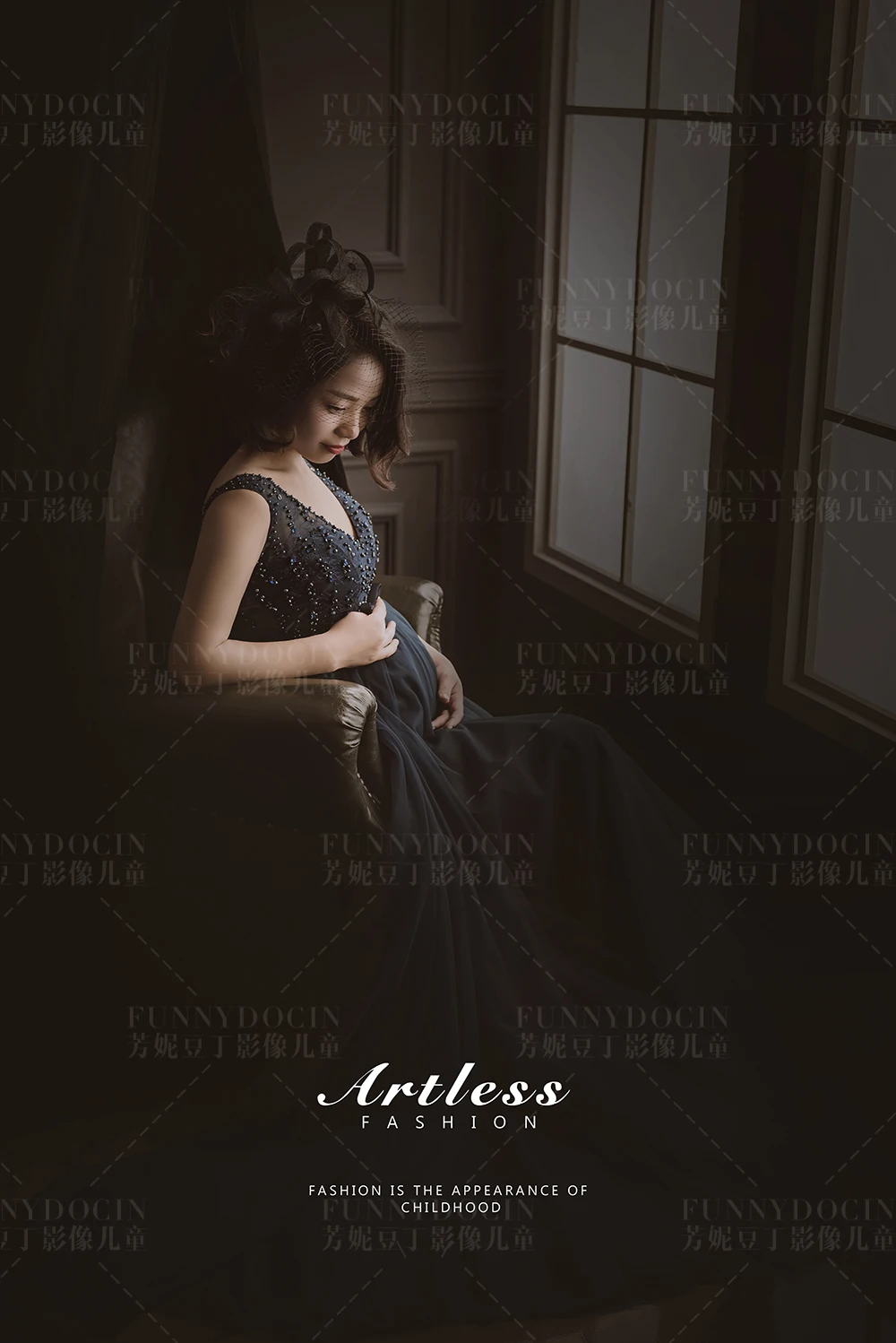 芳妮豆丁儿童摄影 窗外