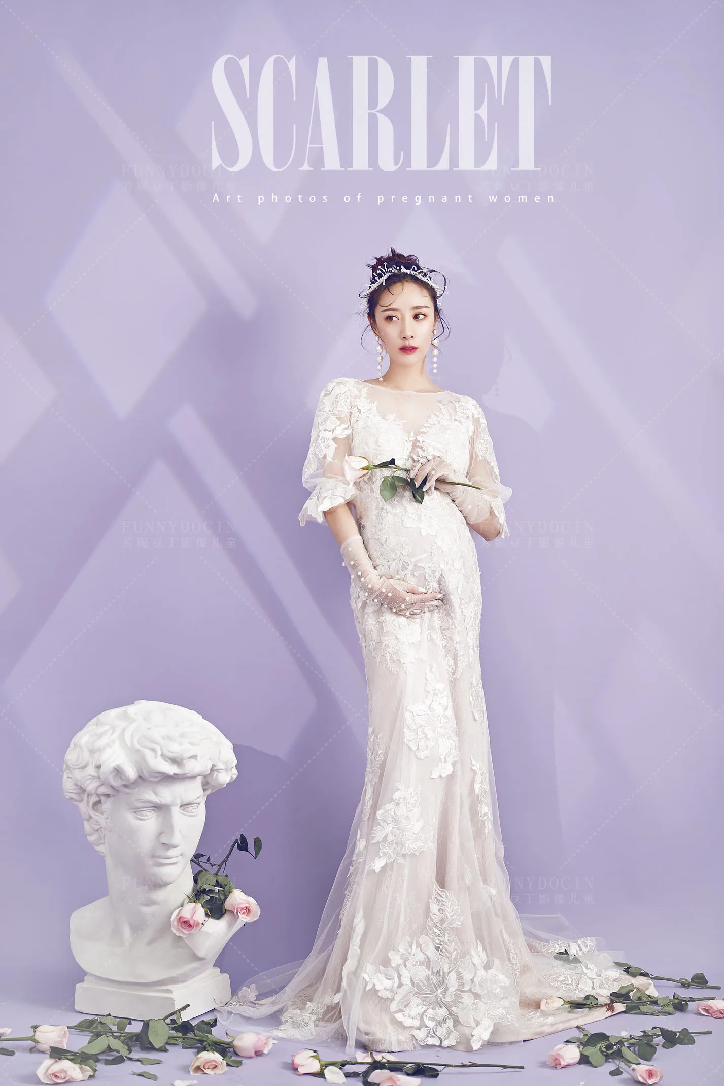 芳妮豆丁儿童摄影 舒伯特与玫瑰