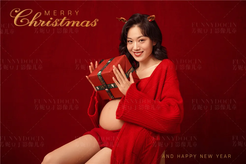 芳妮豆丁儿童摄影 适合圣诞节❀炫腹的孕妇照 | 接好孕❤