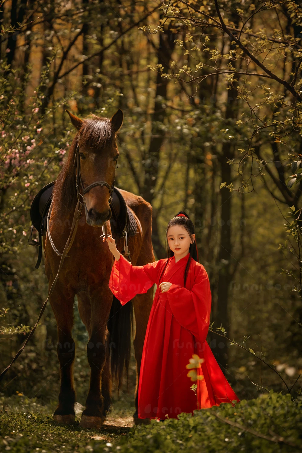 芳妮豆丁儿童摄影 红衣锦绣