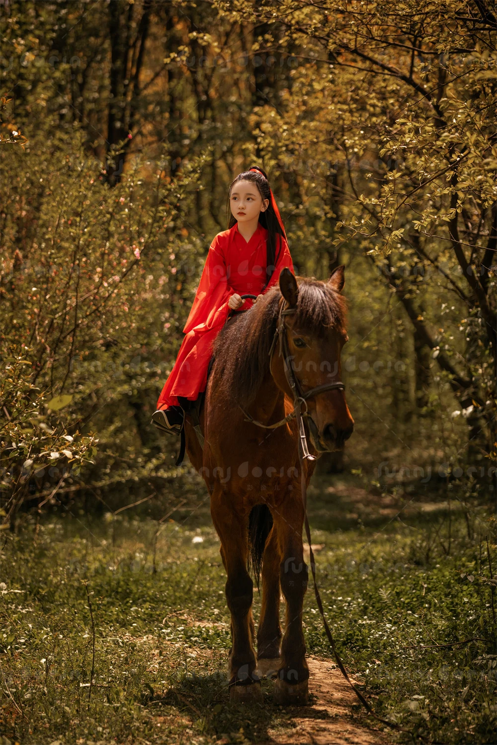 芳妮豆丁儿童摄影 红衣锦绣