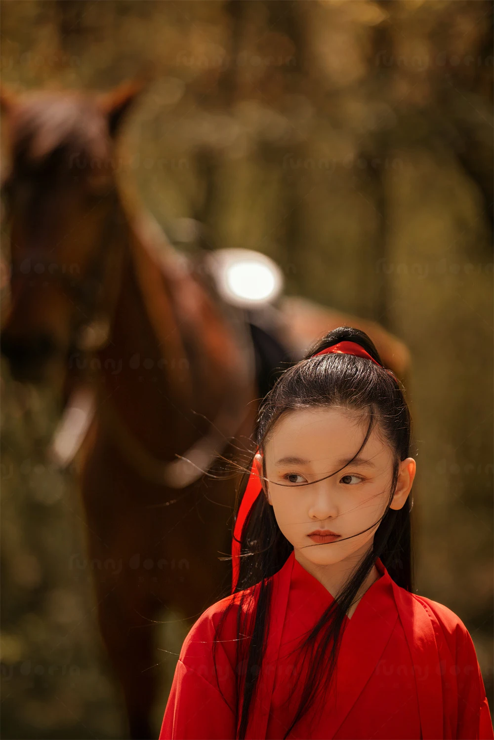 芳妮豆丁儿童摄影 红衣锦绣