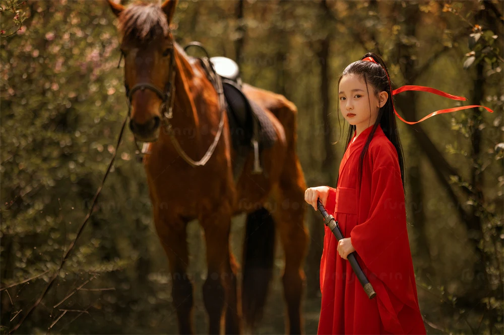 芳妮豆丁儿童摄影 红衣锦绣