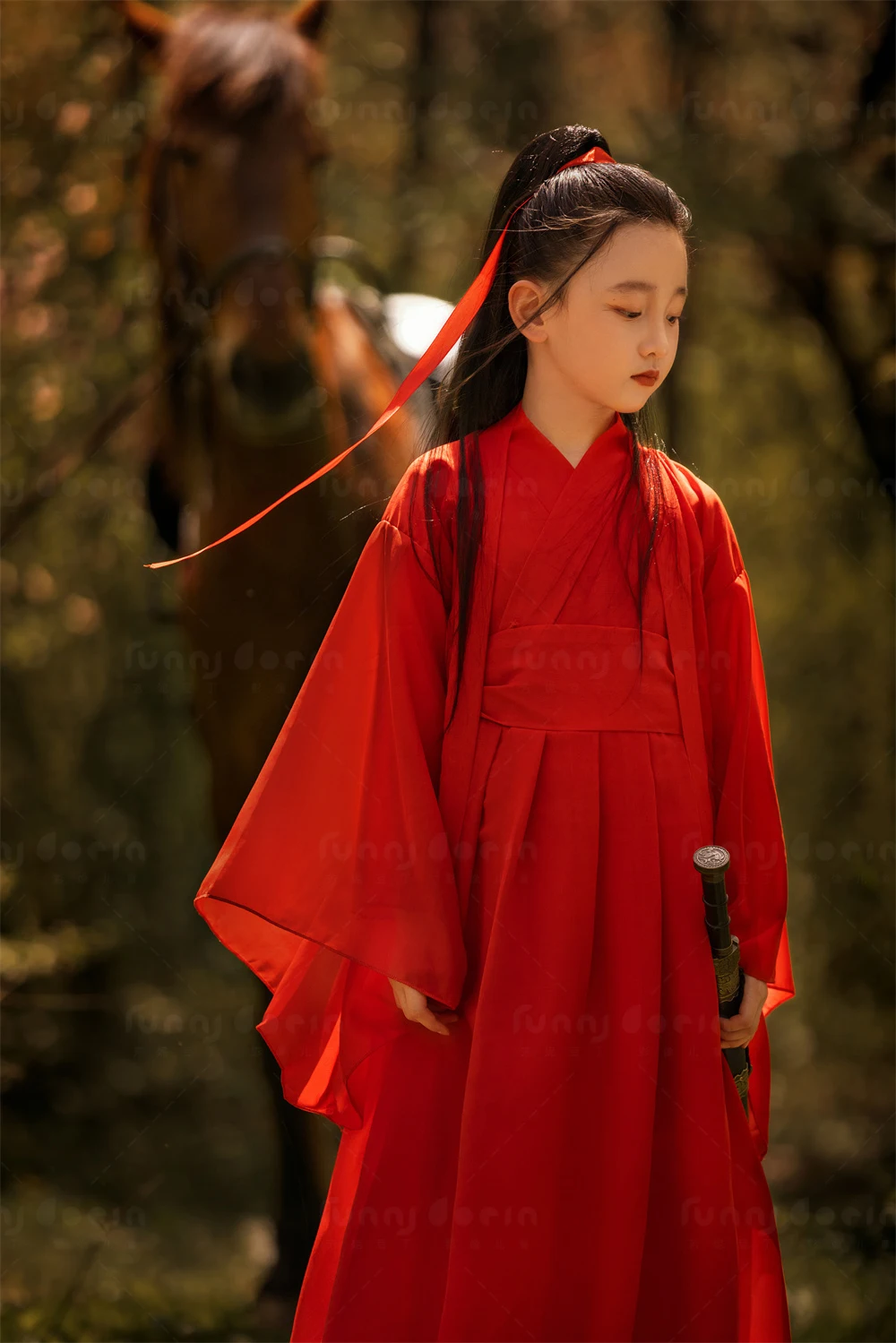 芳妮豆丁儿童摄影 红衣锦绣