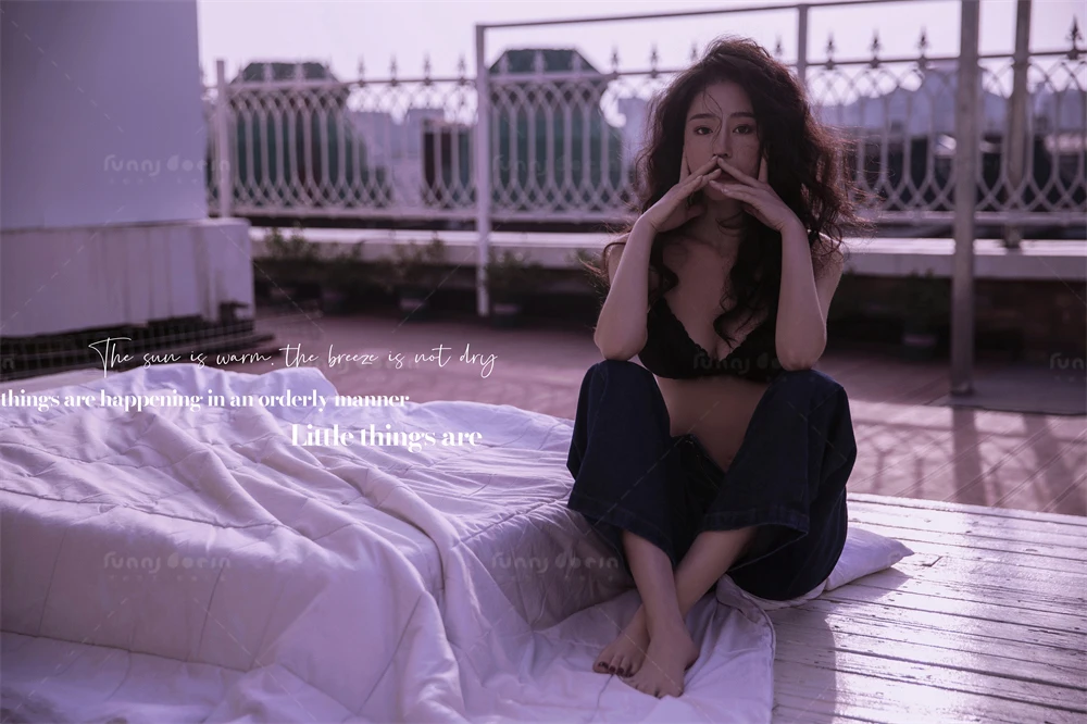 芳妮豆丁儿童摄影 落日天台