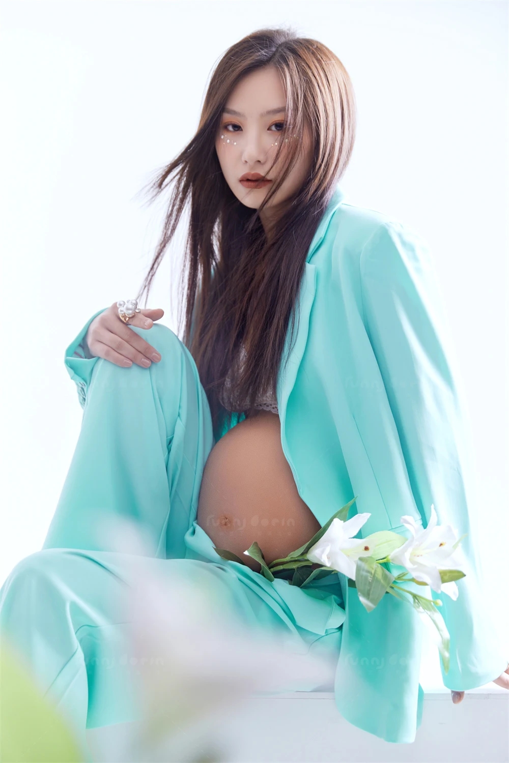 芳妮豆丁儿童摄影 霜结青蓝