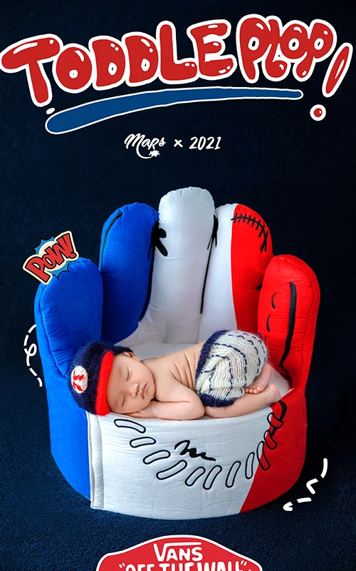 芳妮豆丁儿童摄影 棒球手套