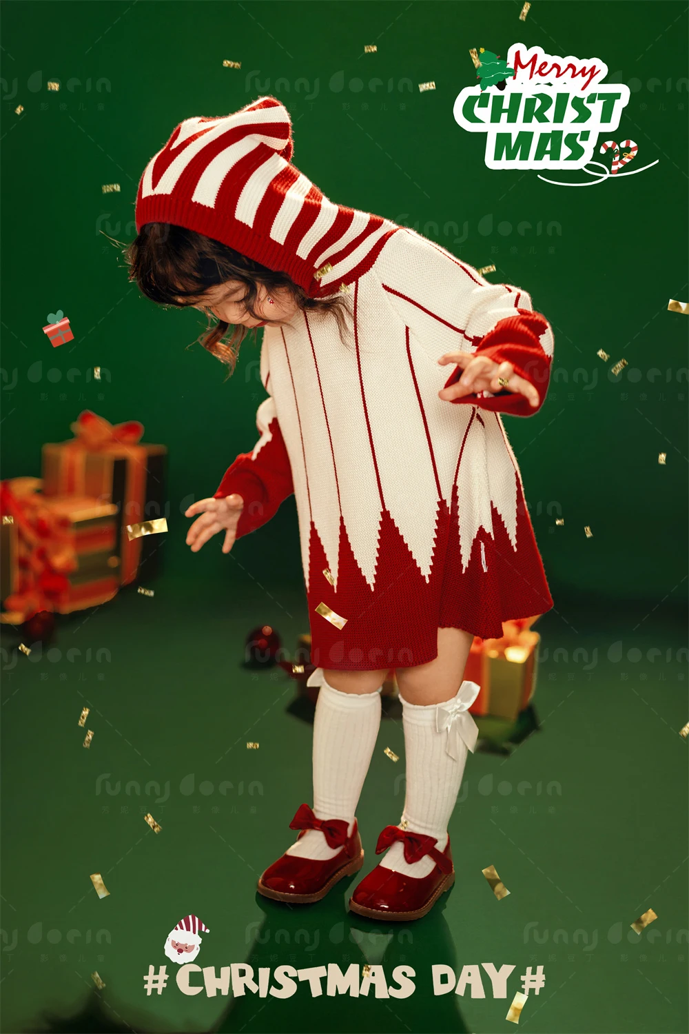 芳妮豆丁儿童摄影 圣诞红果果