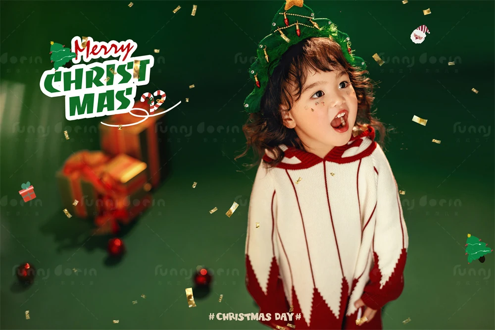 芳妮豆丁儿童摄影 圣诞红果果