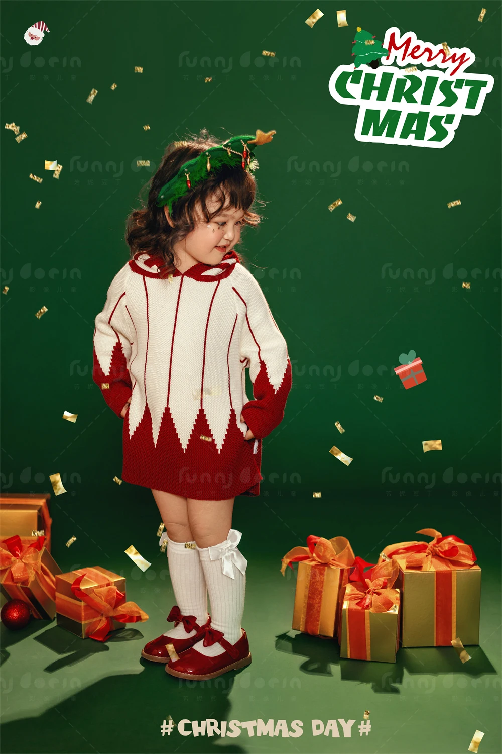 芳妮豆丁儿童摄影 圣诞红果果