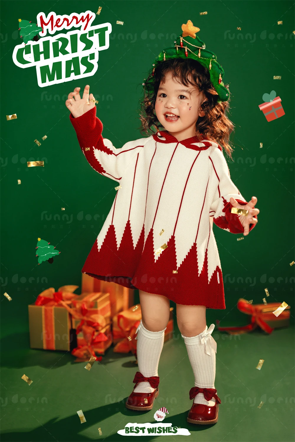 芳妮豆丁儿童摄影 圣诞红果果