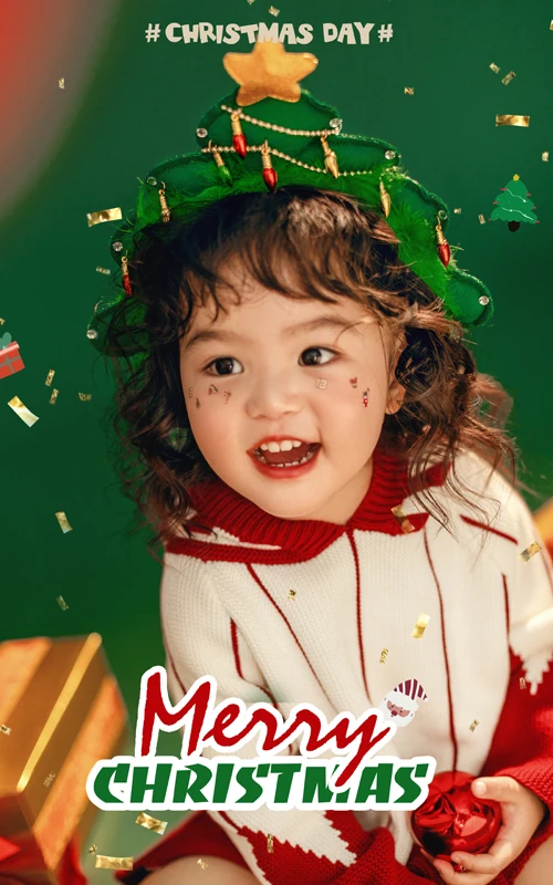 芳妮豆丁儿童摄影 圣诞红果果