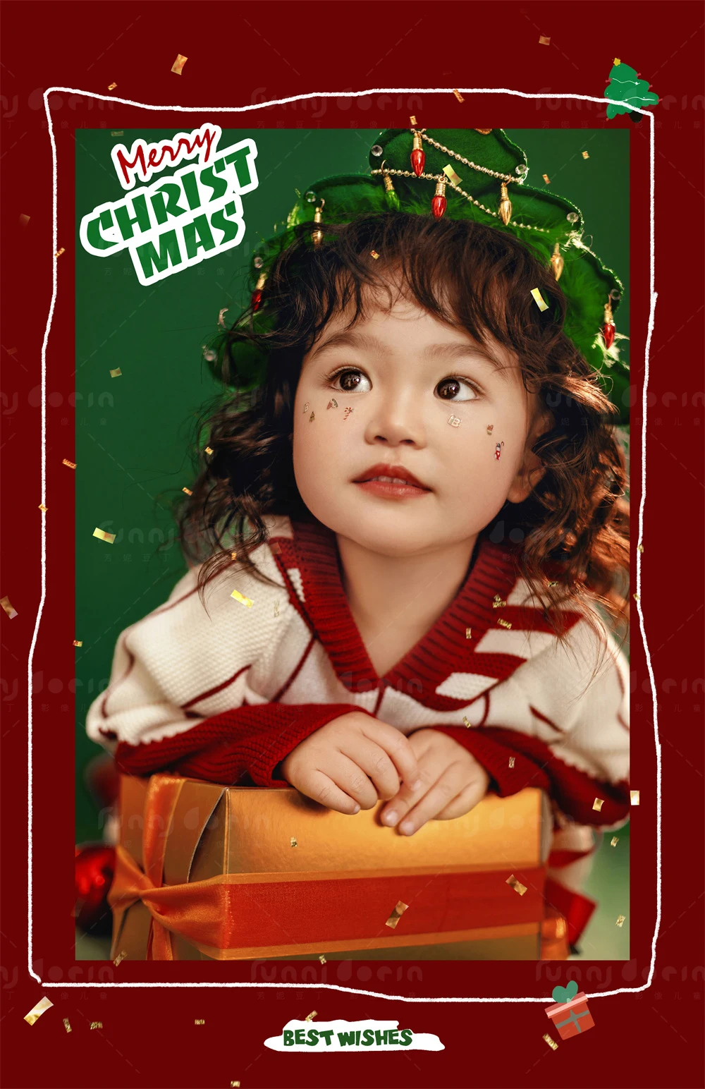 芳妮豆丁儿童摄影 圣诞红果果