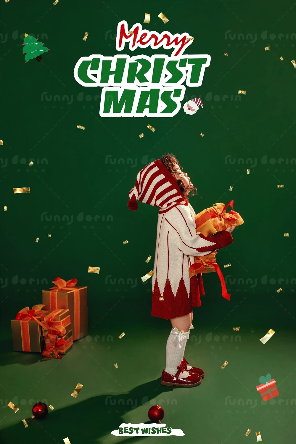 芳妮豆丁儿童摄影 圣诞红果果