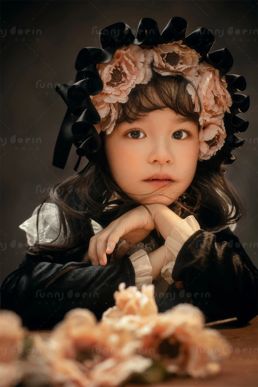 芳妮豆丁儿童摄影 克莉丝油画