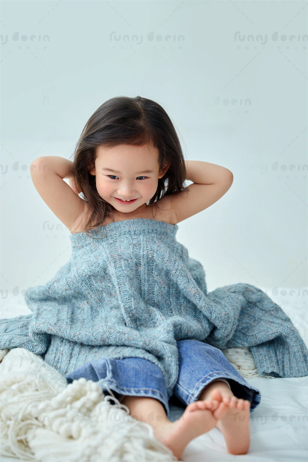 芳妮豆丁儿童摄影 蓝色幻想