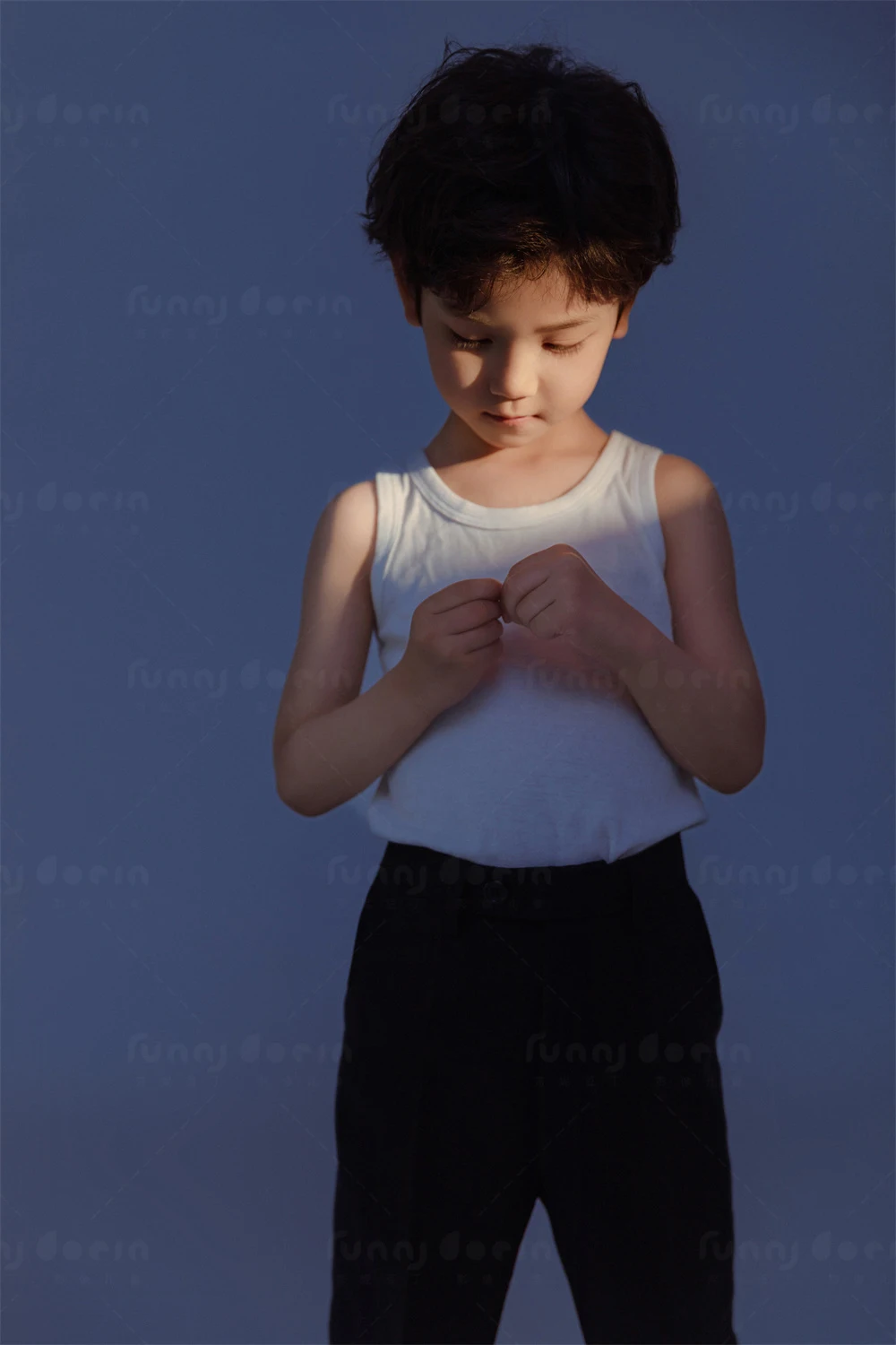 芳妮豆丁儿童摄影 气质蓝调