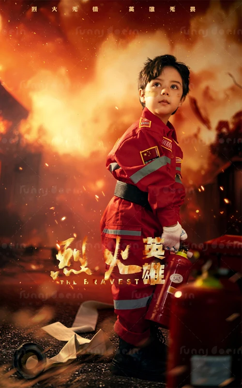 芳妮豆丁儿童摄影 烈火英雄