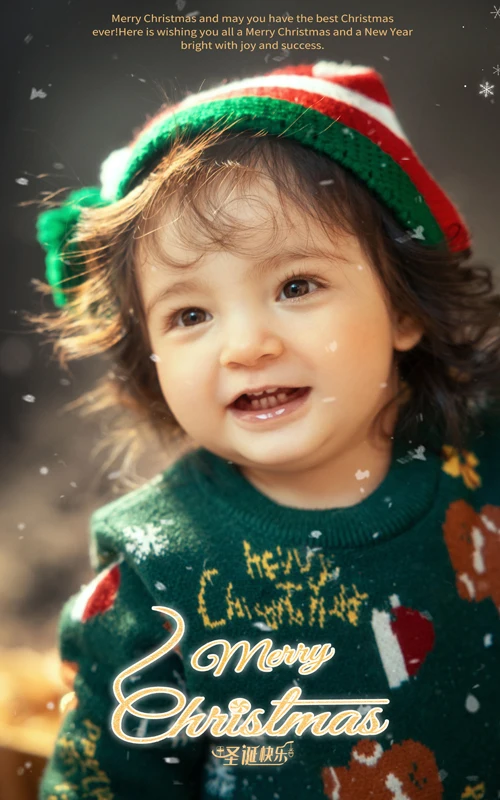 芳妮豆丁儿童摄影 雪夜漫歌