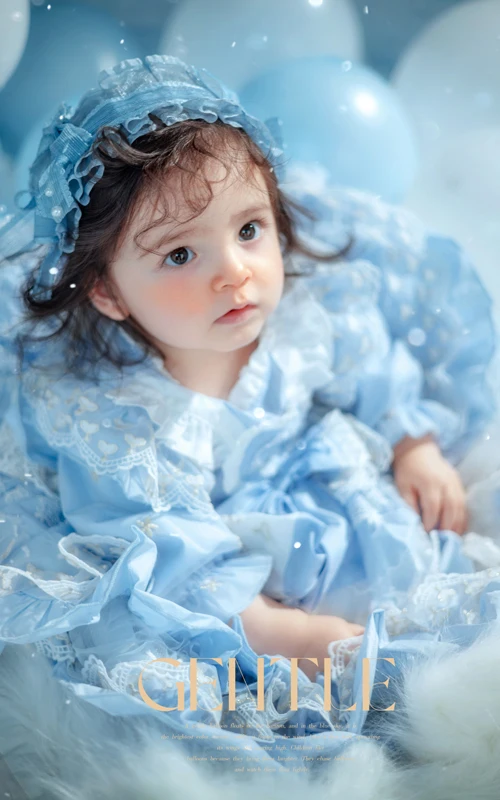 芳妮豆丁儿童摄影 蓝色幻想