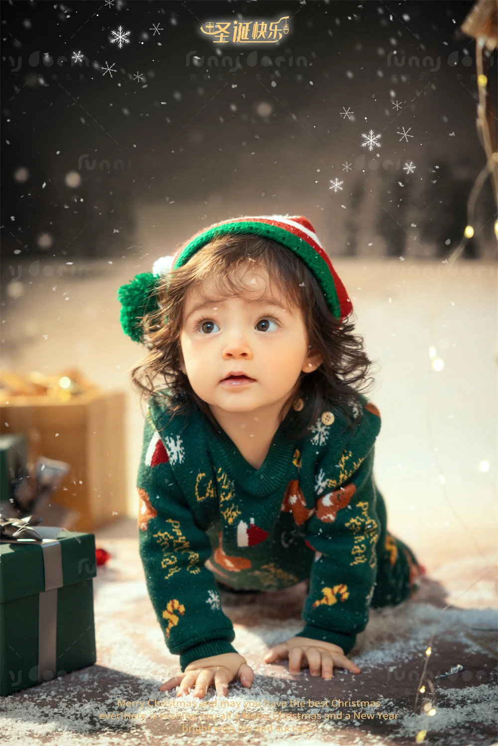 芳妮豆丁儿童摄影 雪夜漫歌