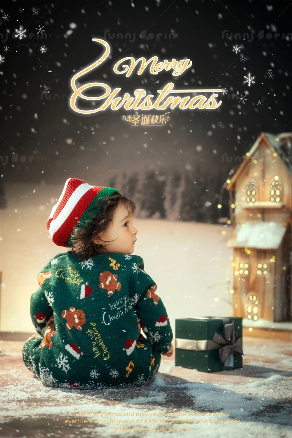 芳妮豆丁儿童摄影 雪夜漫歌