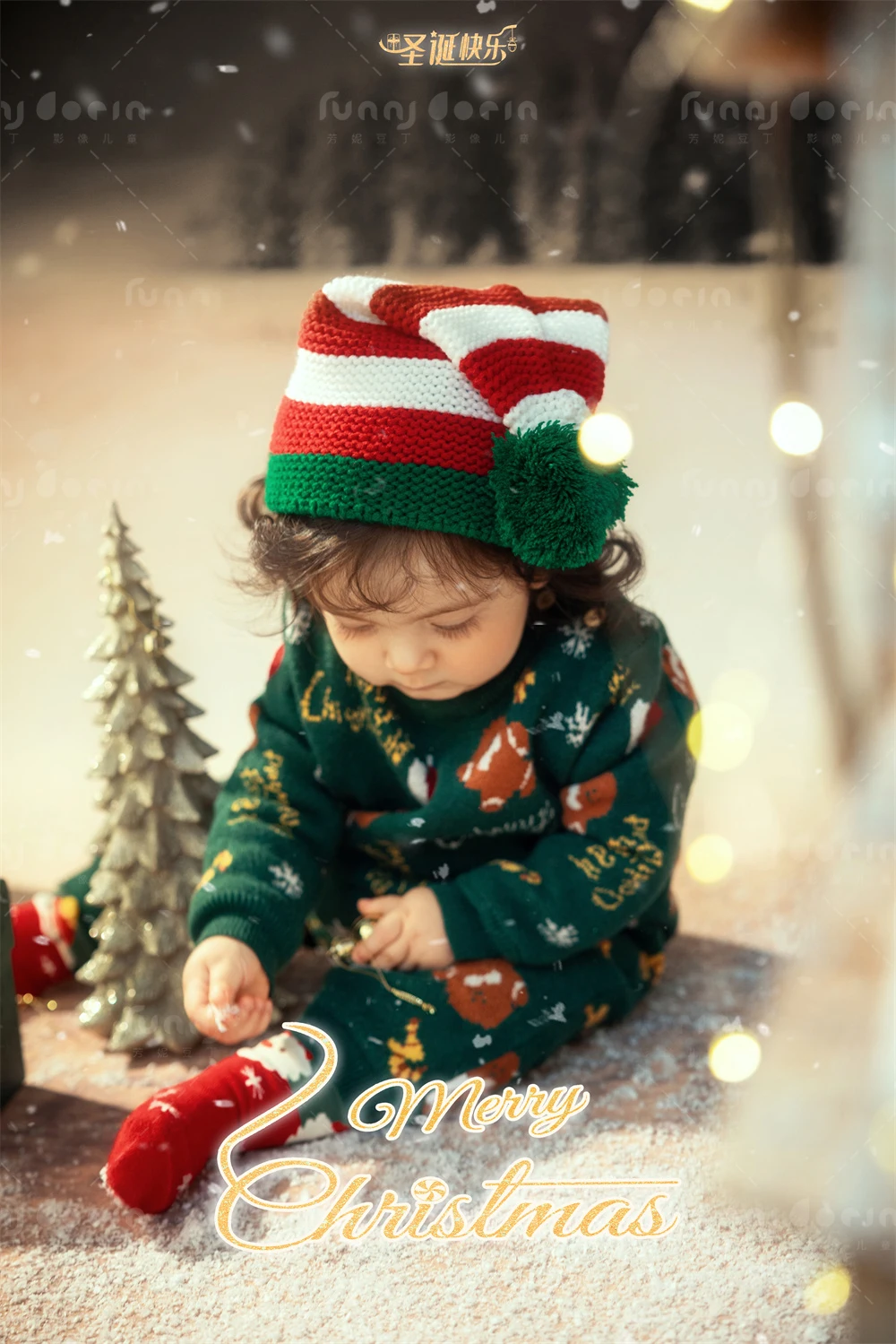 芳妮豆丁儿童摄影 雪夜漫歌