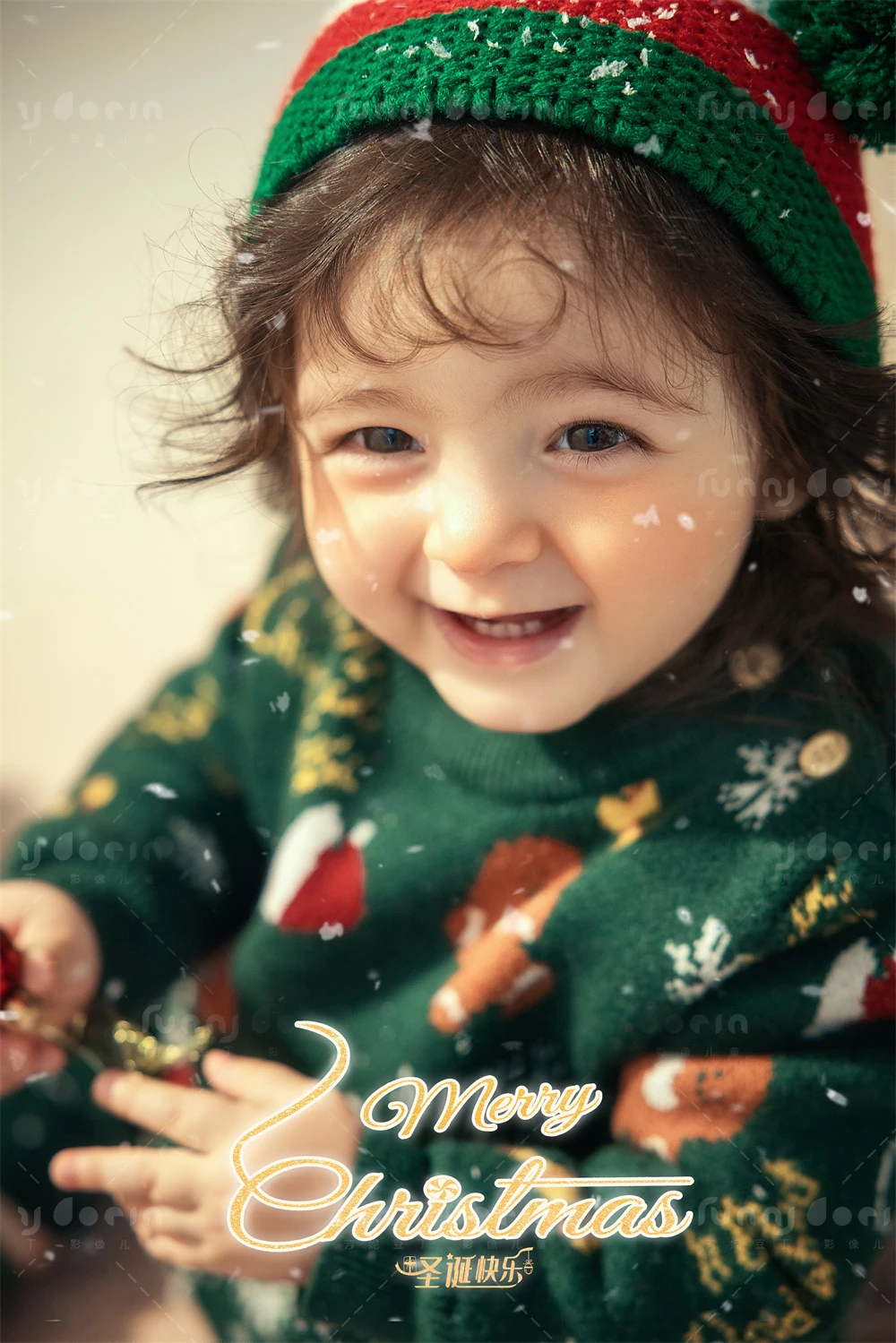 芳妮豆丁儿童摄影 雪夜漫歌