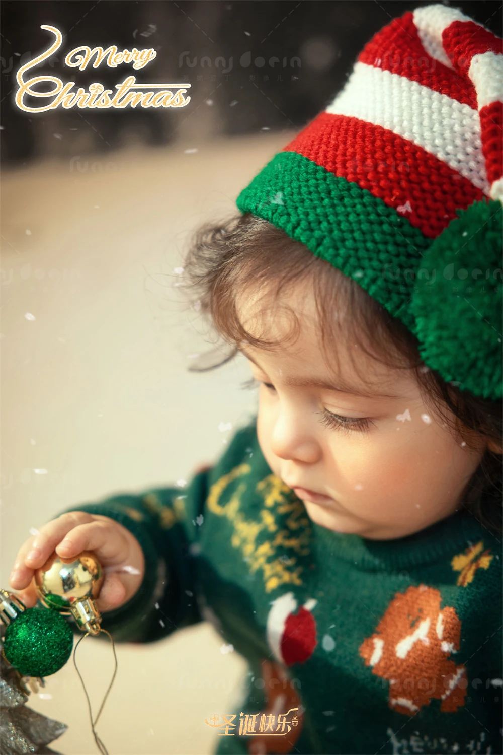 芳妮豆丁儿童摄影 雪夜漫歌