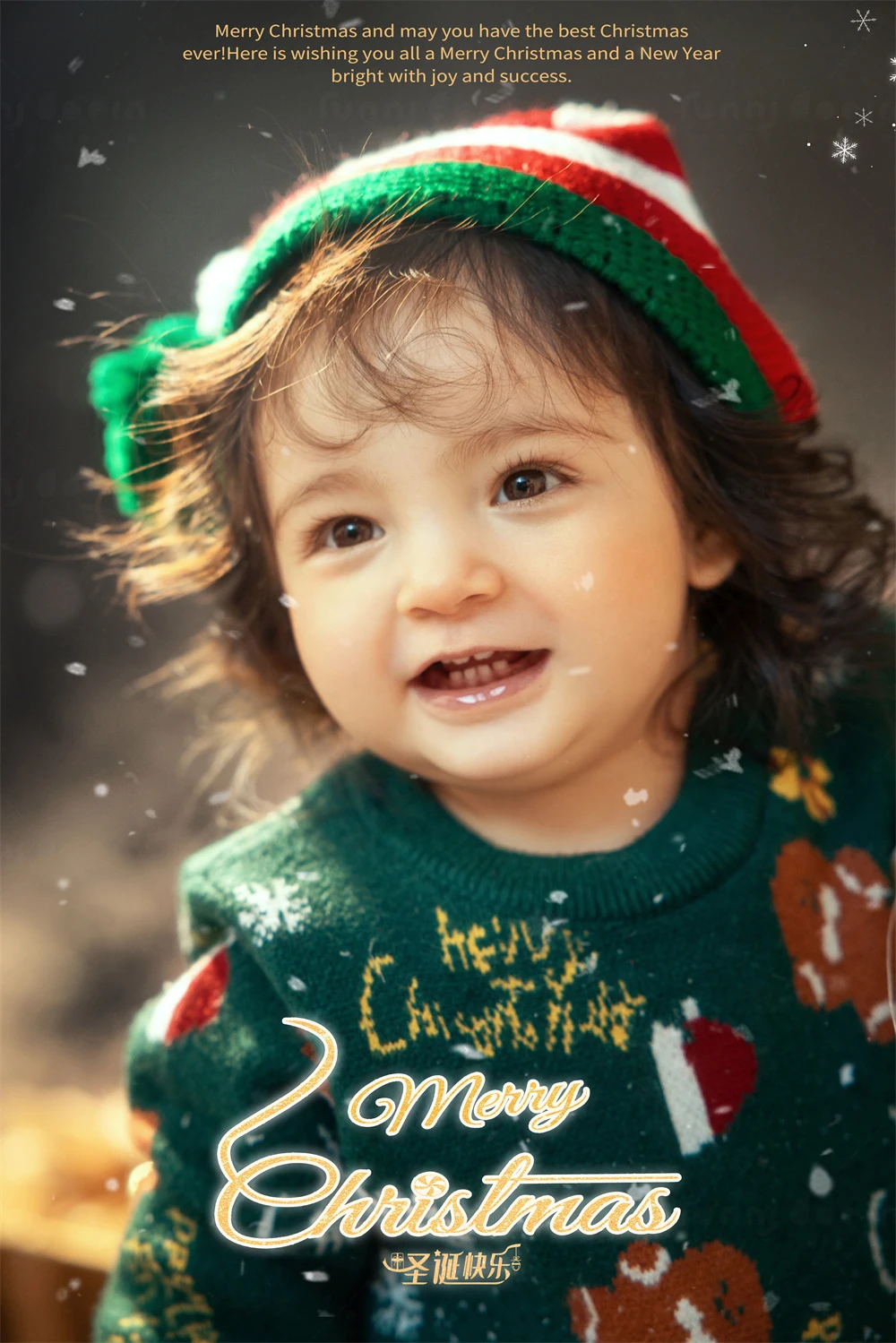 芳妮豆丁儿童摄影 雪夜漫歌