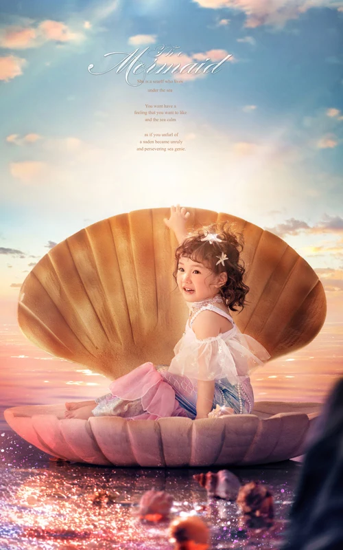 芳妮豆丁儿童摄影 扇贝公主