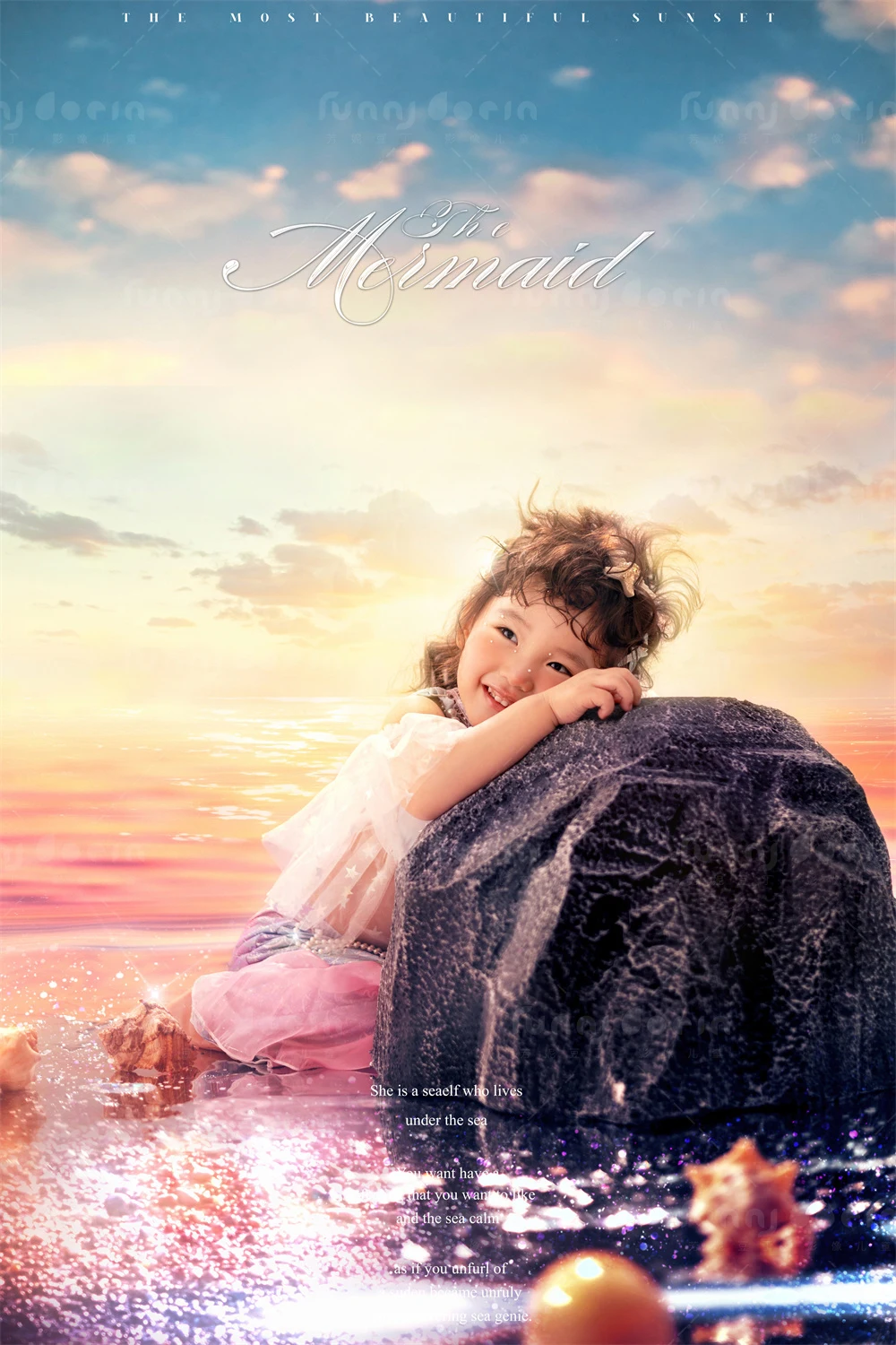 芳妮豆丁儿童摄影 扇贝公主