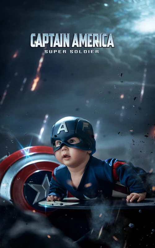 芳妮豆丁儿童摄影 美国队长