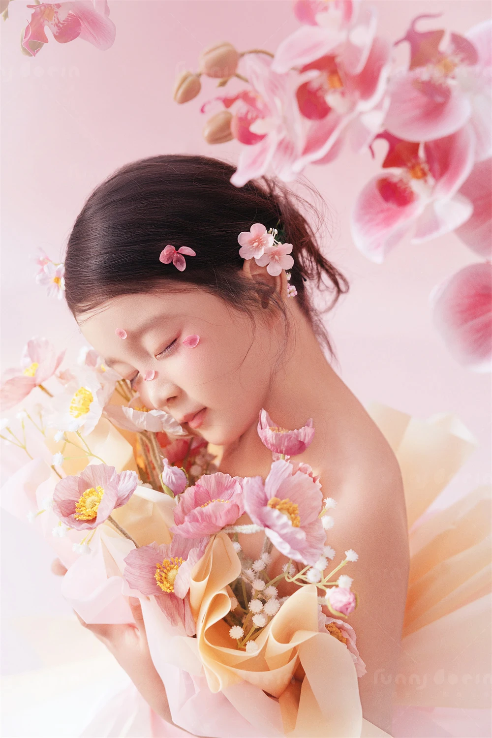 芳妮豆丁儿童摄影 花捧公主