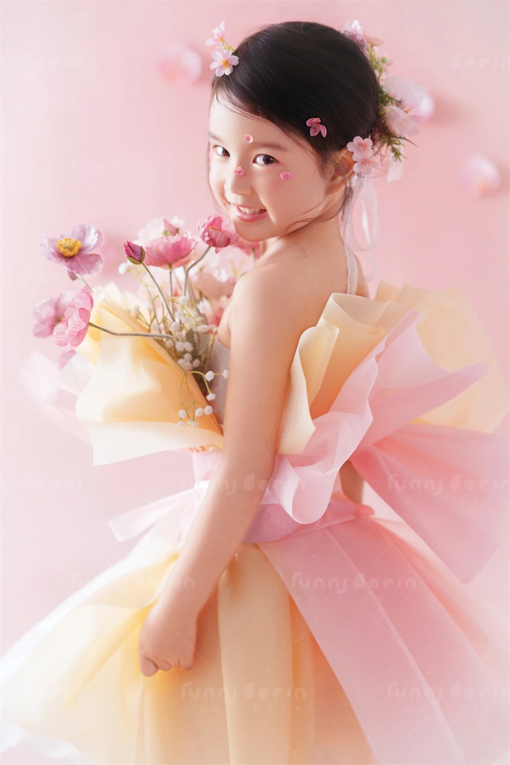 芳妮豆丁儿童摄影 花捧公主