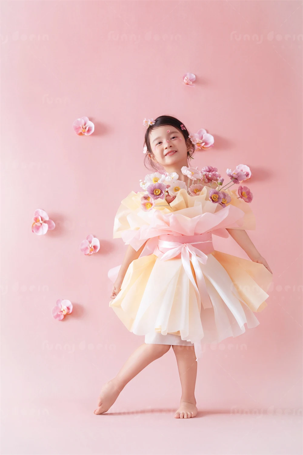 芳妮豆丁儿童摄影 花捧公主