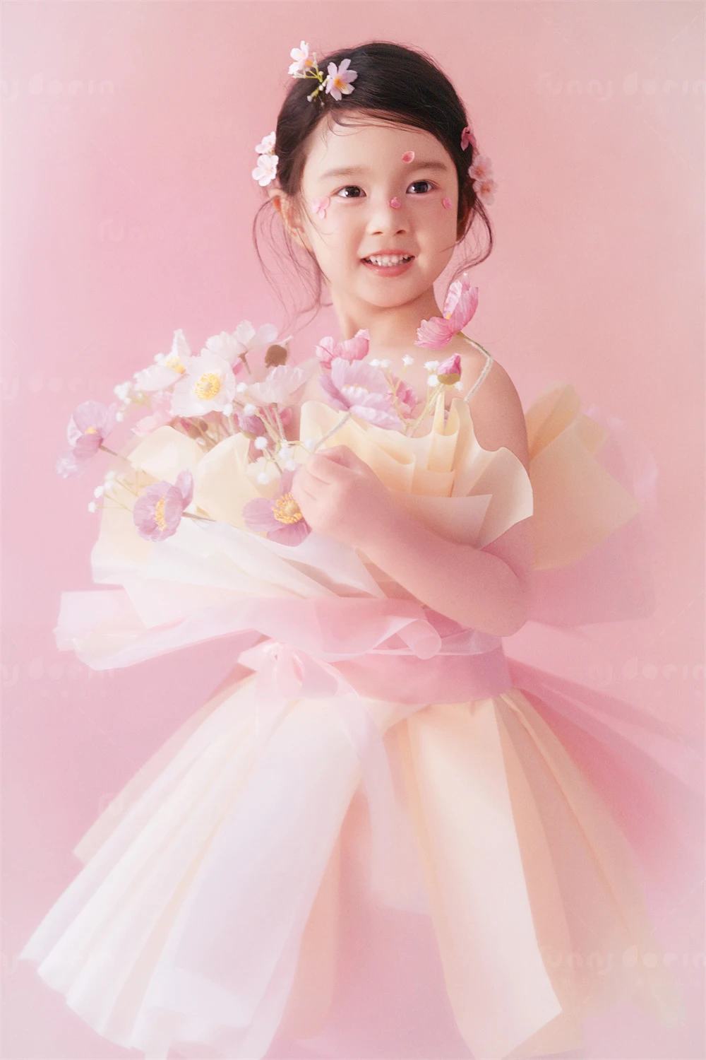 芳妮豆丁儿童摄影 花捧公主
