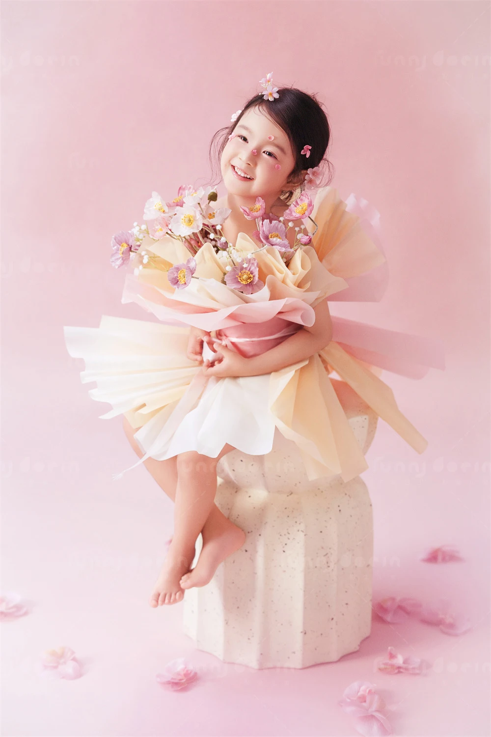芳妮豆丁儿童摄影 花捧公主