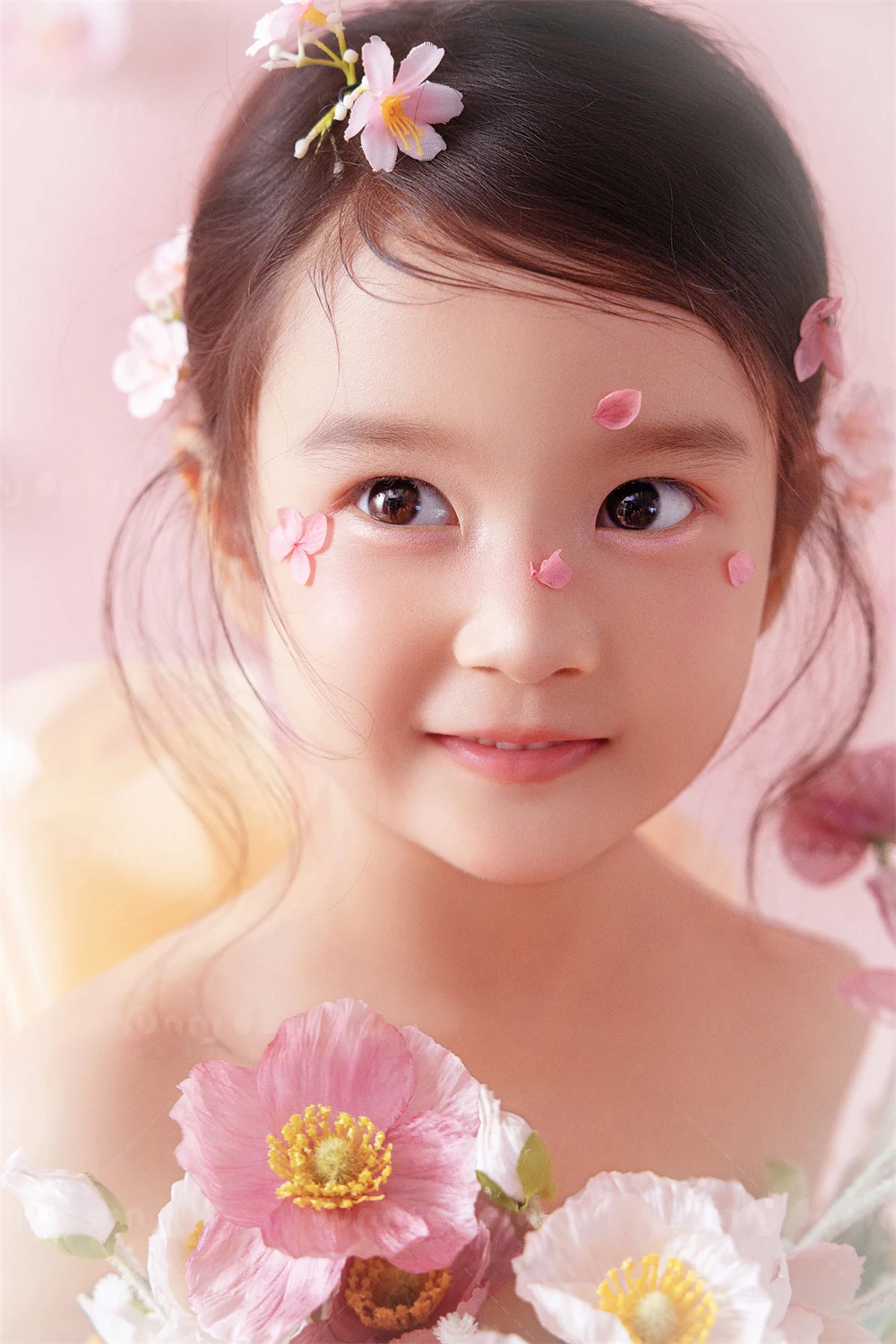 芳妮豆丁儿童摄影 花捧公主