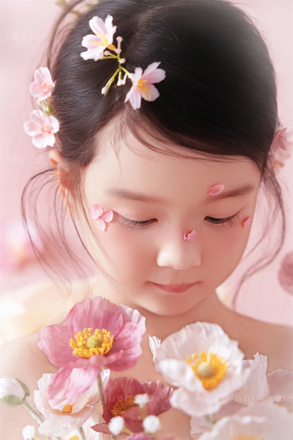 芳妮豆丁儿童摄影 花捧公主