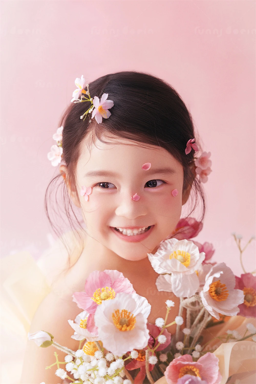 芳妮豆丁儿童摄影 花捧公主