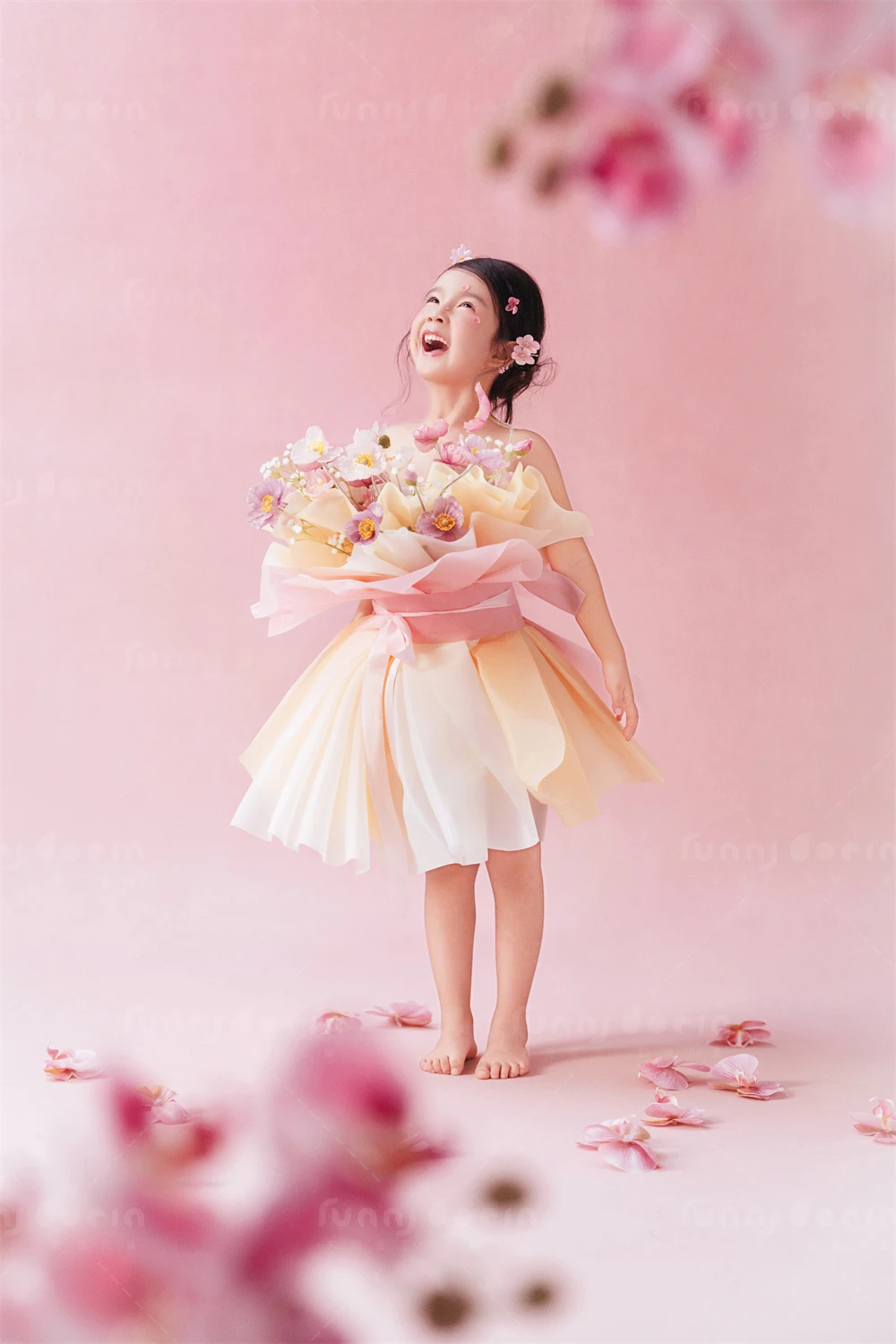 芳妮豆丁儿童摄影 花捧公主