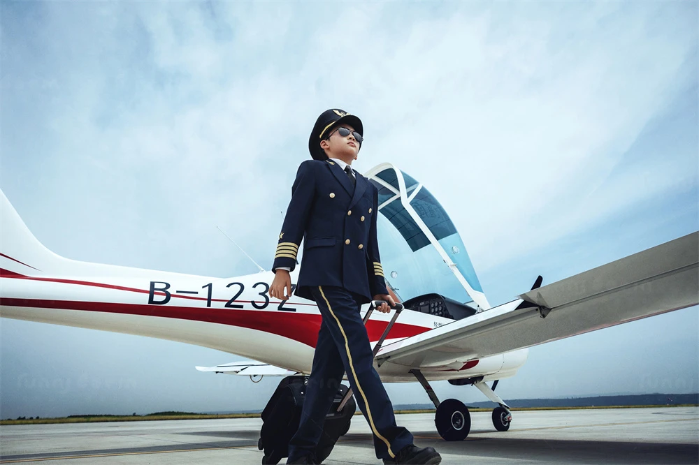 芳妮豆丁儿童摄影 蓝天预备役