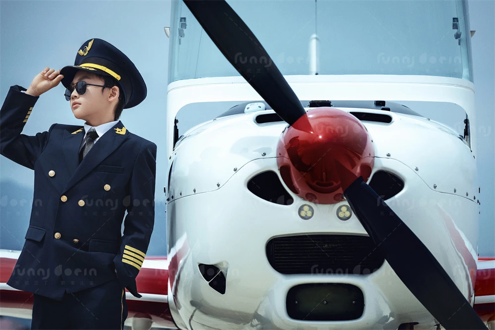 芳妮豆丁儿童摄影 蓝天预备役