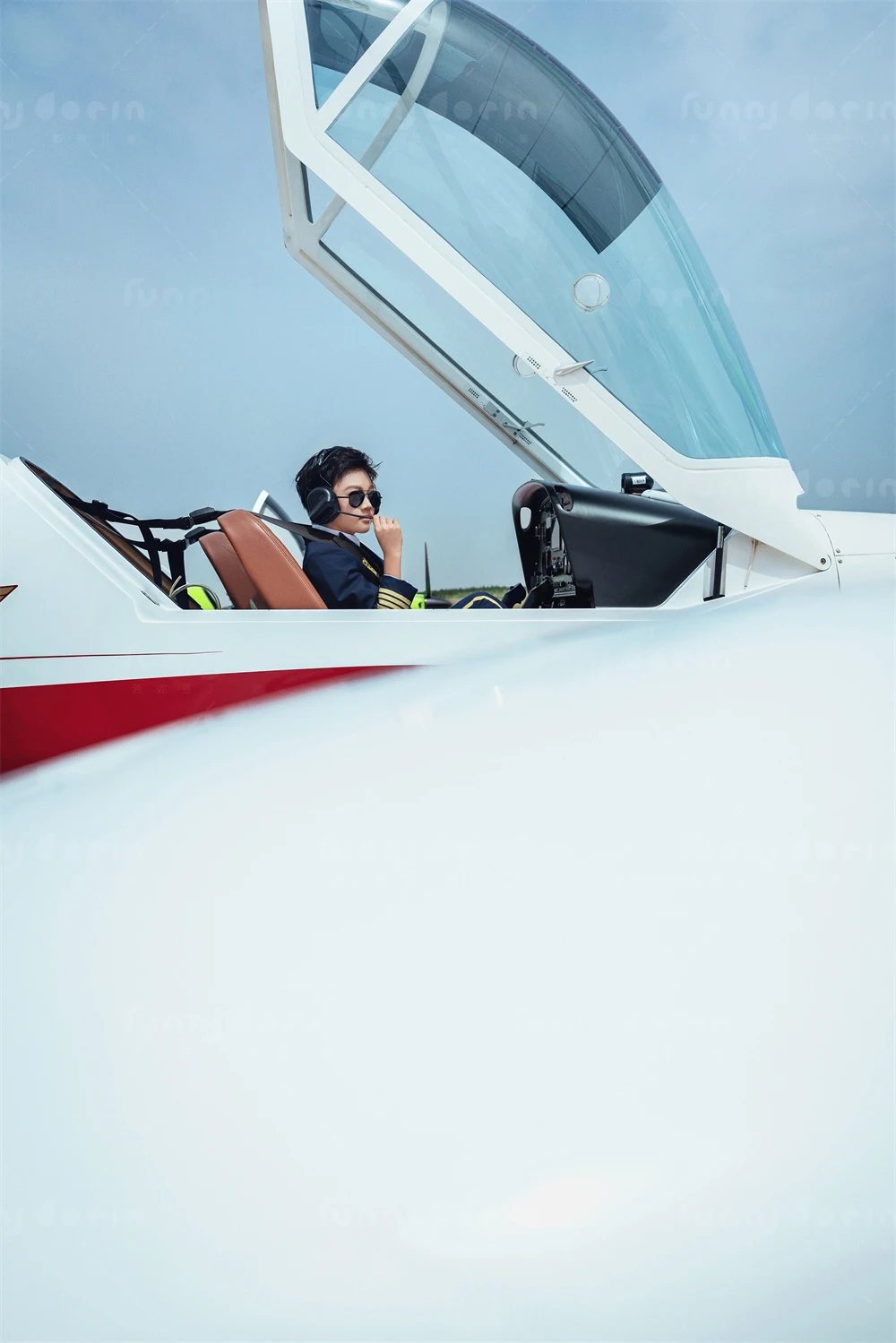 芳妮豆丁儿童摄影 蓝天预备役