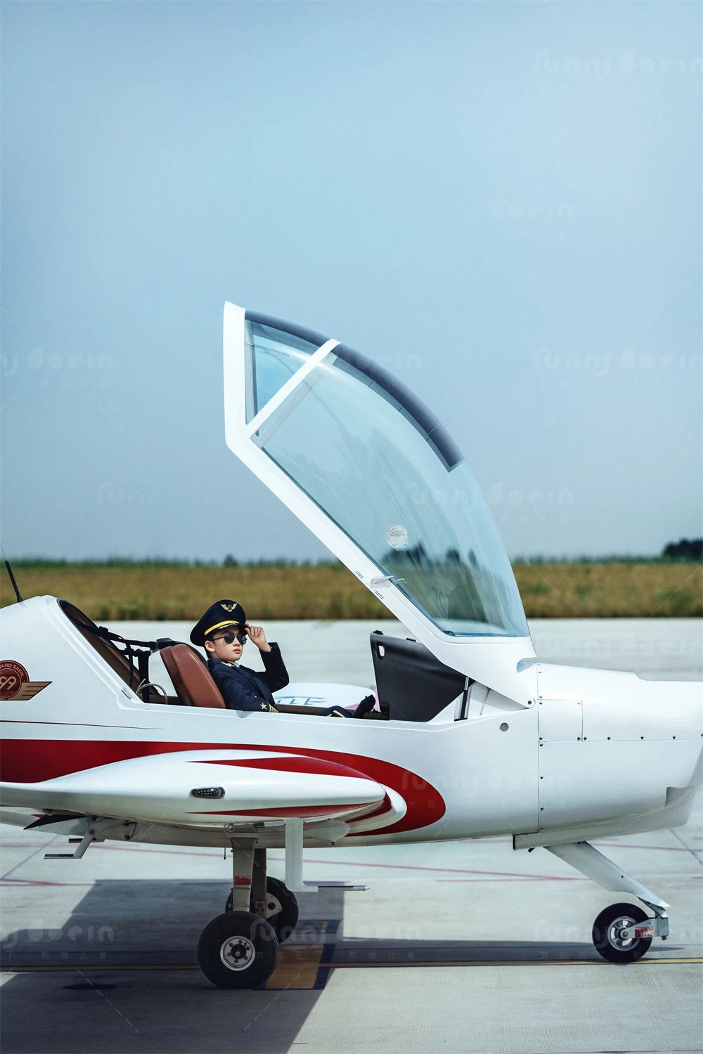 芳妮豆丁儿童摄影 蓝天预备役