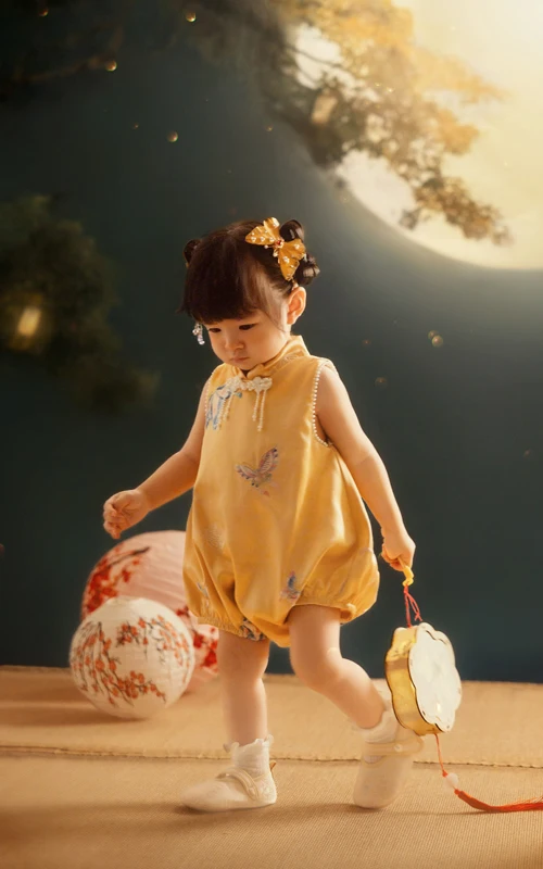 芳妮豆丁儿童摄影 月下游园