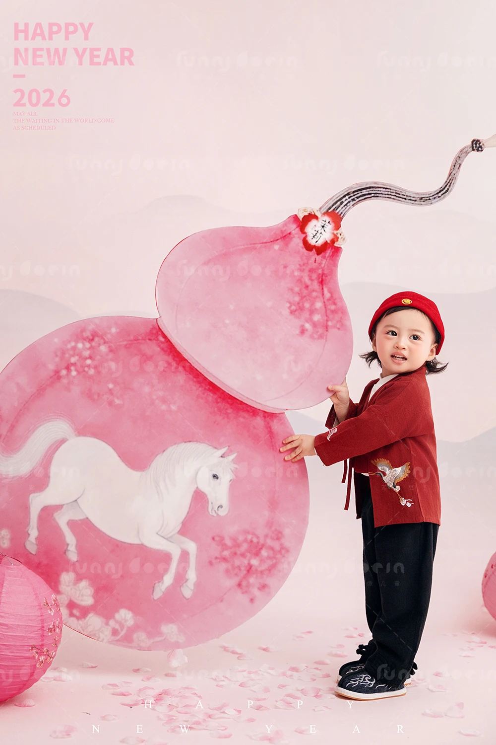 芳妮豆丁儿童摄影 马年福禄
