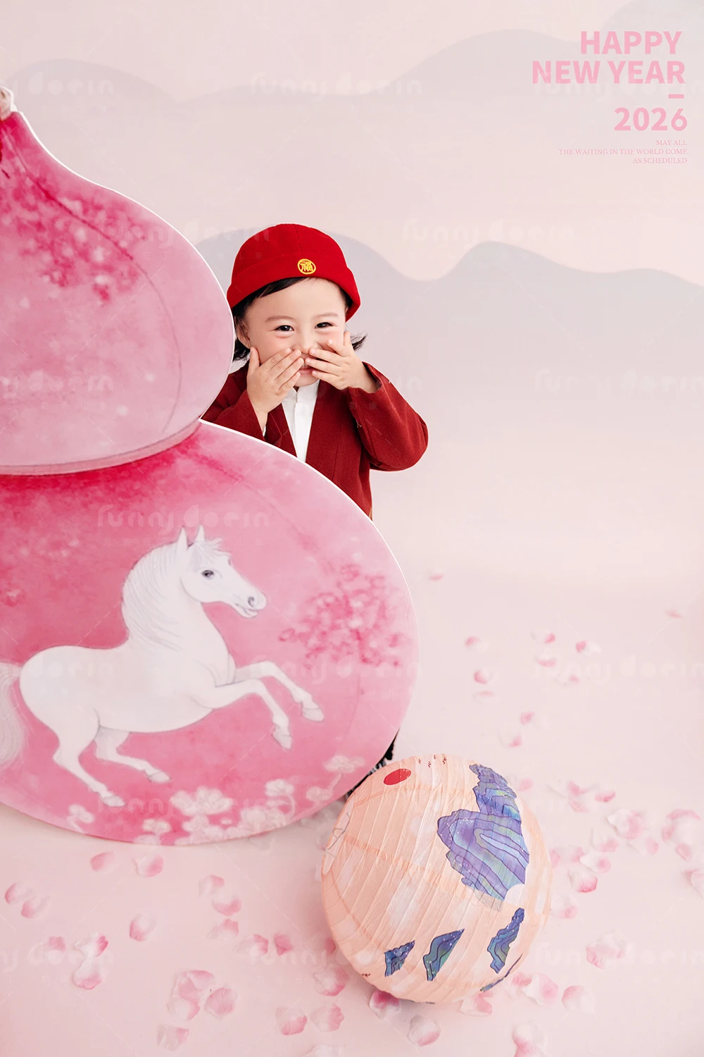 芳妮豆丁儿童摄影 马年福禄