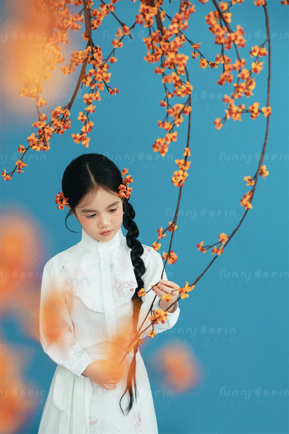 芳妮豆丁儿童摄影 白马迎春